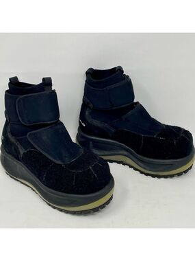 Rare Vibram Fornaria Black Winter Platform Boots Size 7